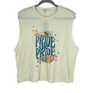 Marine Layer Pride On Pride Tank Tan Medium NWT